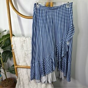 Love Appeal Blue Gingham Check Skirt sz M